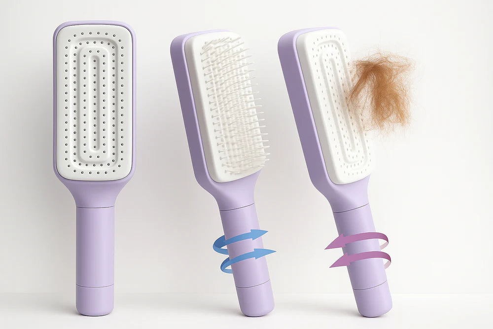 ⭐⭐⭐⭐⭐ مشط شعر سهل التنظيف ويساعد على فك تشابك الشعر